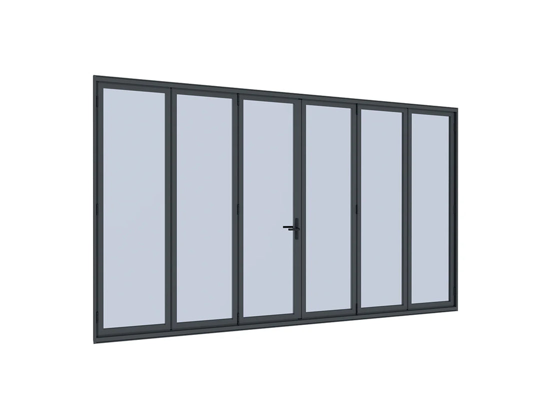 Bifold Glass Door For Mediterranean-SKY Wall Mounted Pergola