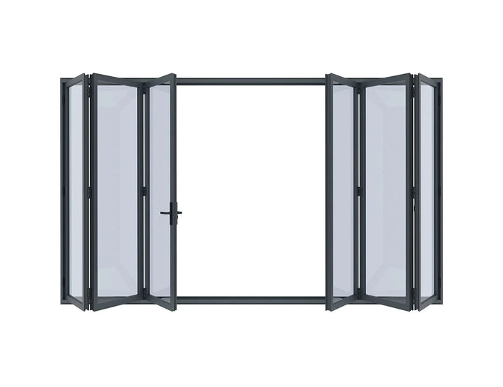 Bifold Glass Door For Mediterranean-SKY Wall Mounted Pergola