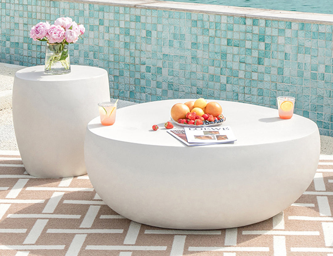 Ikaria Cobble Coffee & Side Table Set