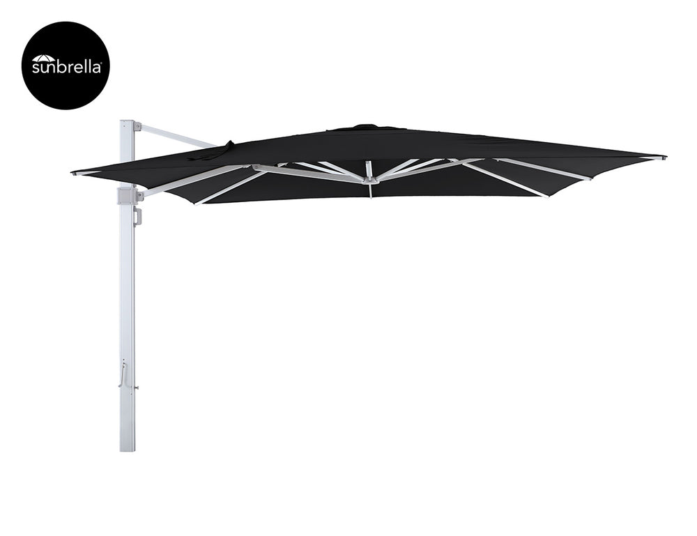 Agave 4m Square Cantilever Umbrella, Colour: Black,