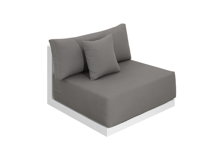 Ibis 2.0 Oversized Outdoor Centre Sofa, Colour: White Frame/ Taupe Fabric,