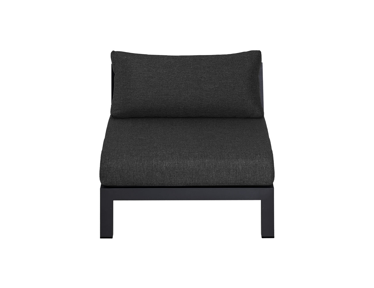 Newport Aluminium Outdoor Armless Chair, Colour: Grey