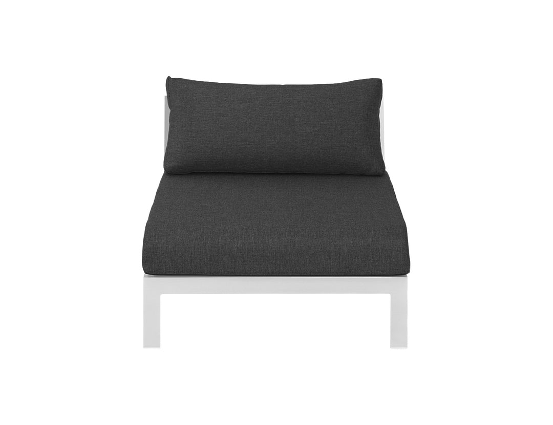 Newport Aluminium Outdoor Armless Sofa Set - 3PCS