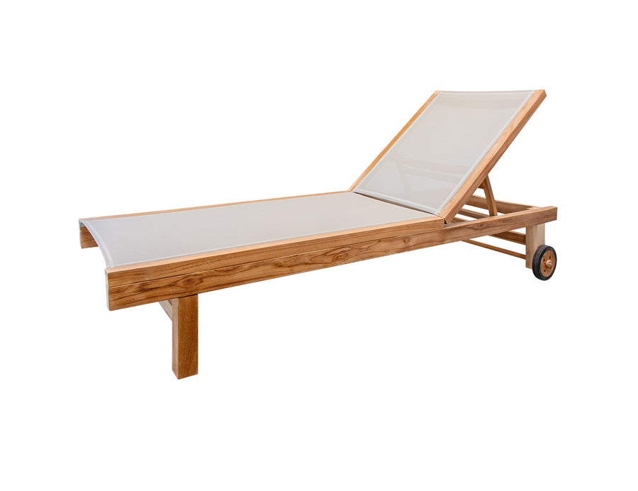 Minnie Teak & Batyline Sun Lounger