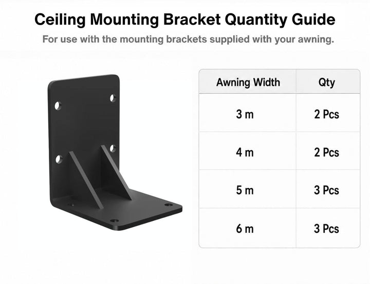 Ceiling Mounting Bracket For Rainier Awning