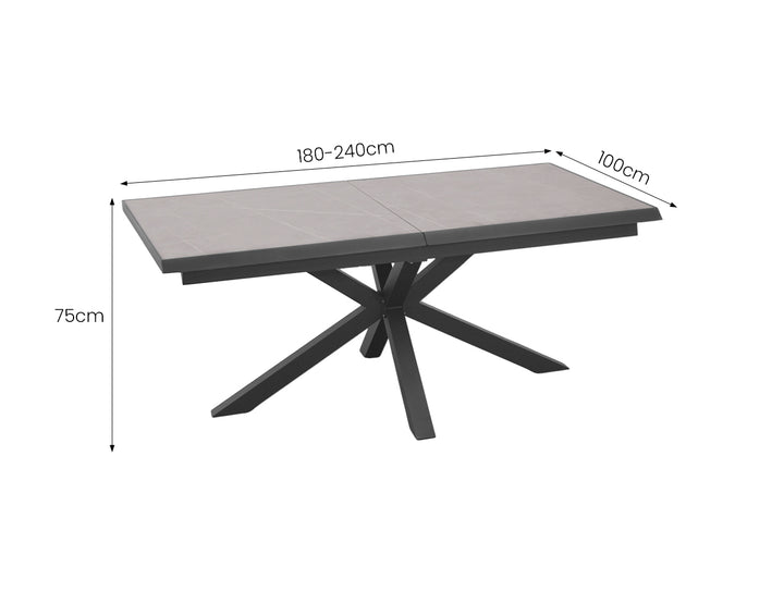 Chickadee Extension Table With Falcon Chairs 5-Piece Outdoor Dining Set