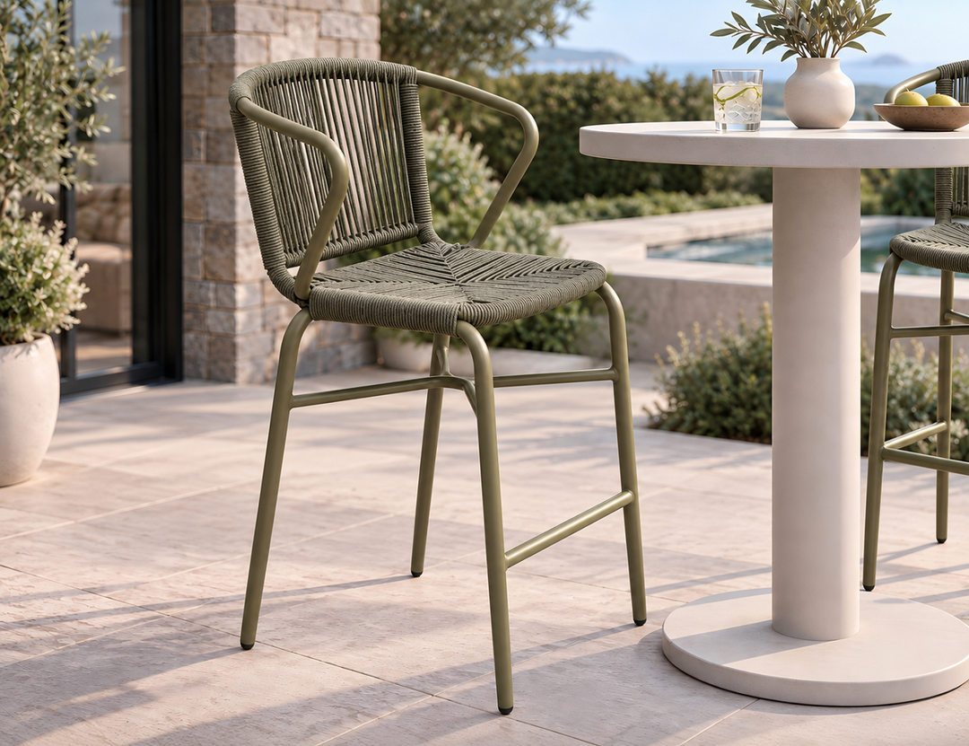 Citril Aluminium and Rope Bar Chair