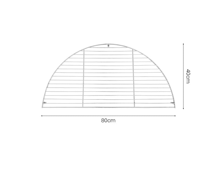 80cm Fire Pit Half-Moon Grill Set