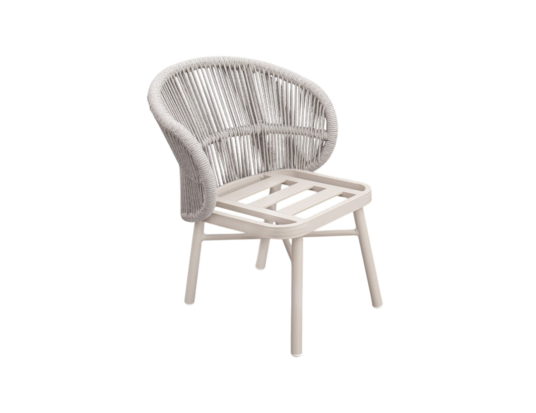 Corella Aluminium and Rope Outdoor Dining Chair