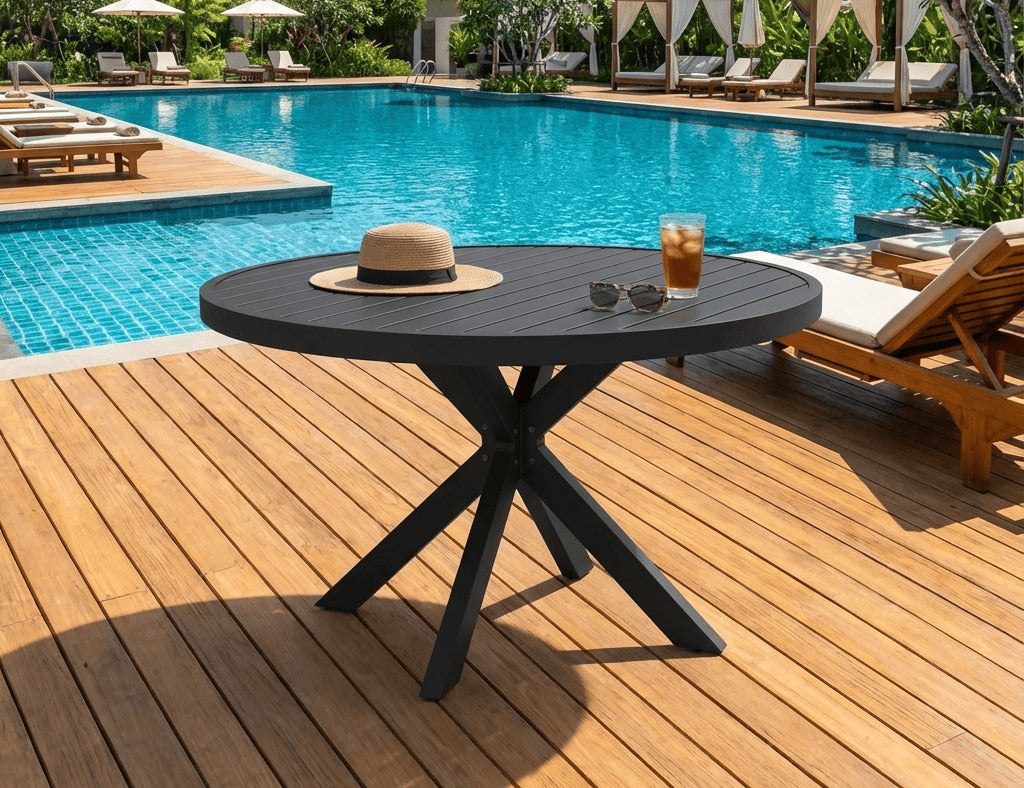 Dipper Round Cross Leg Dining Table