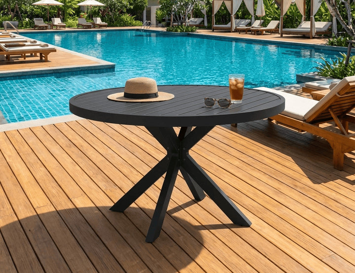 Dipper Round Cross Leg Dining Table