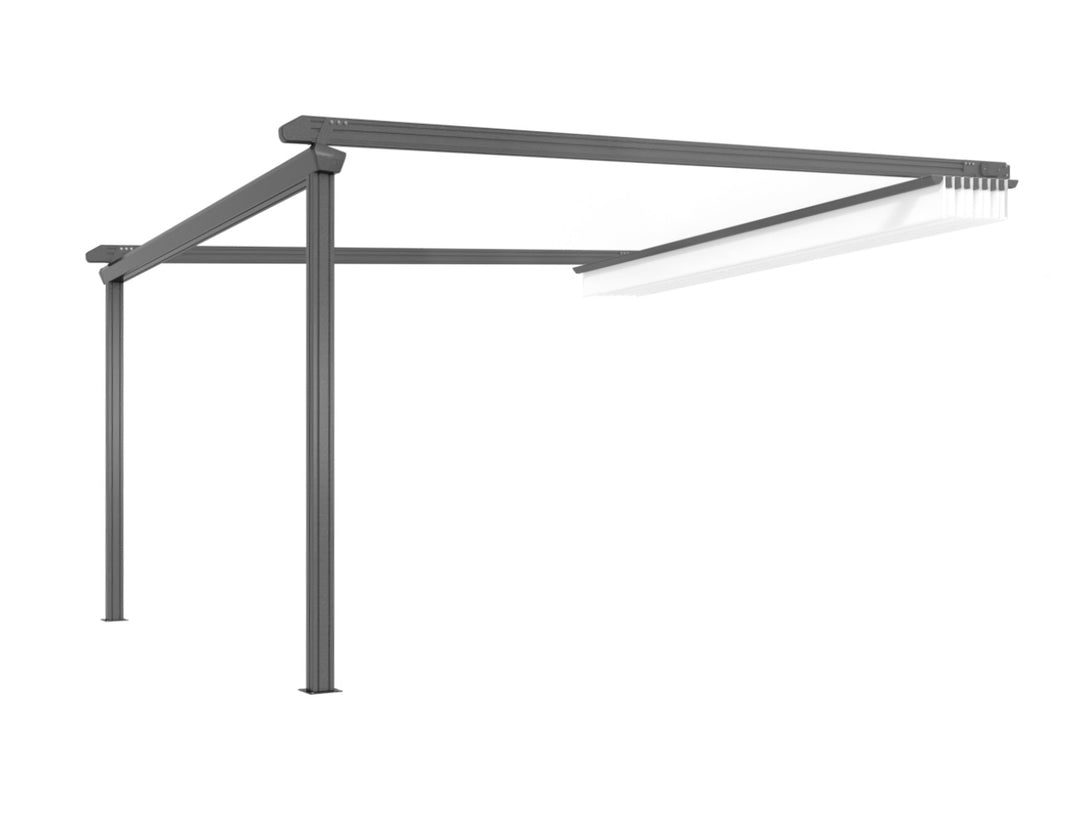 Dover Motorised PVC Pergola - Wall mounted