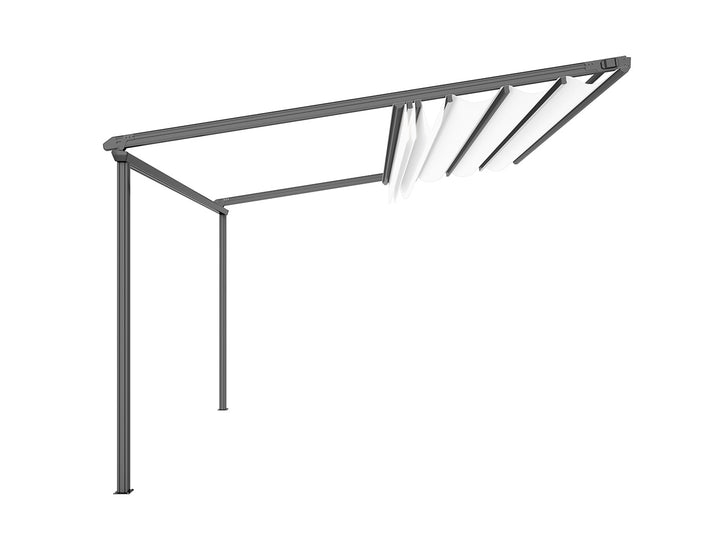 Dover Motorised Wall Mounted Pergola with Retractable Canopy