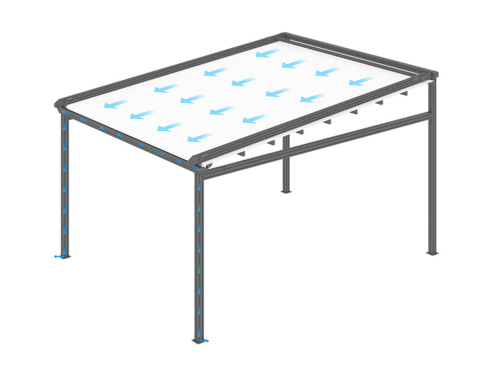 Dover Motorised PVC Pergola - Freestanding