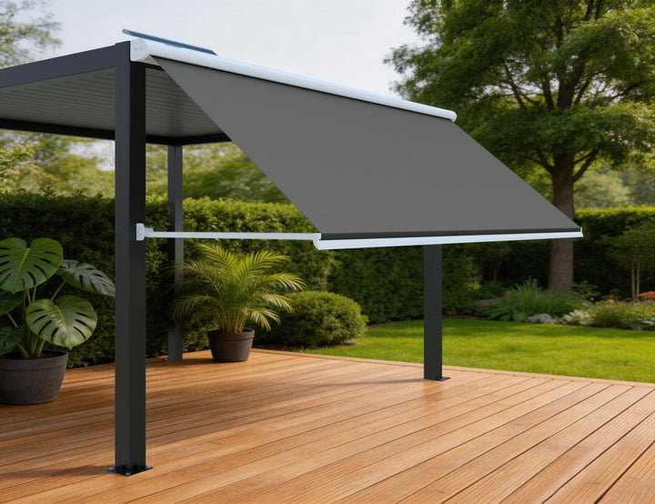 Solaris Motorised Retractable Drop-Arm Window Awning