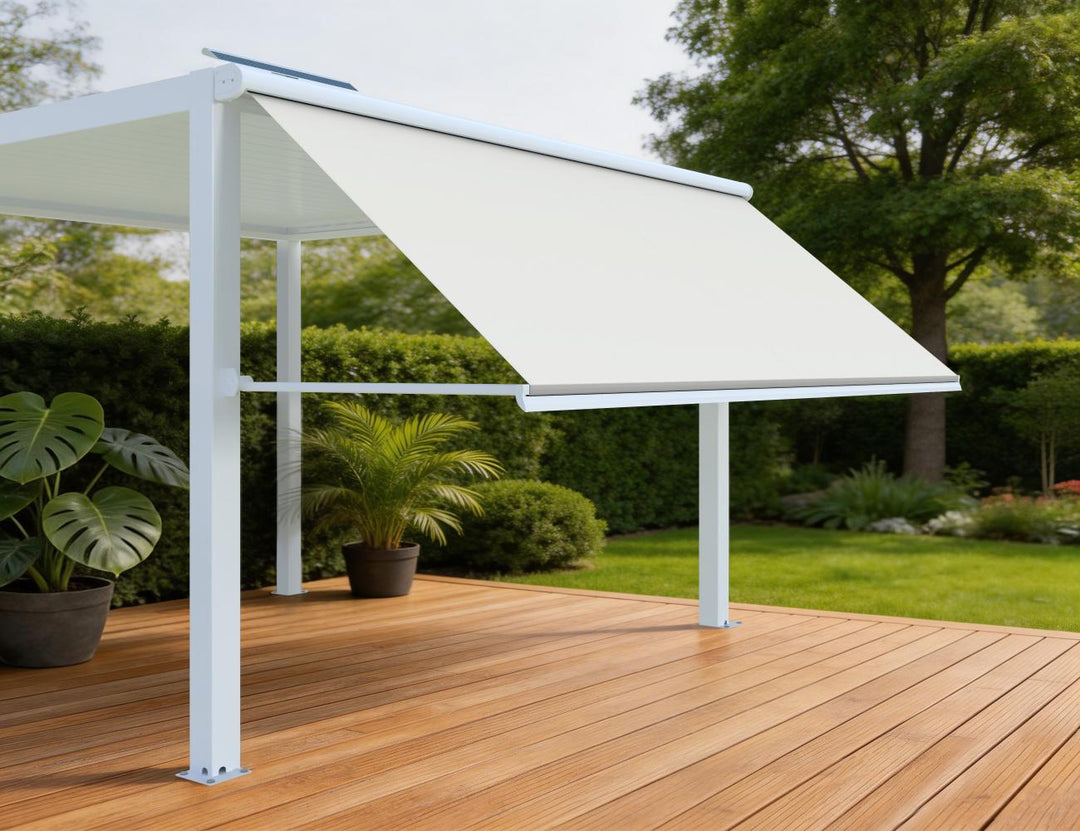 Solaris Motorised Retractable Drop-Arm Window Awning