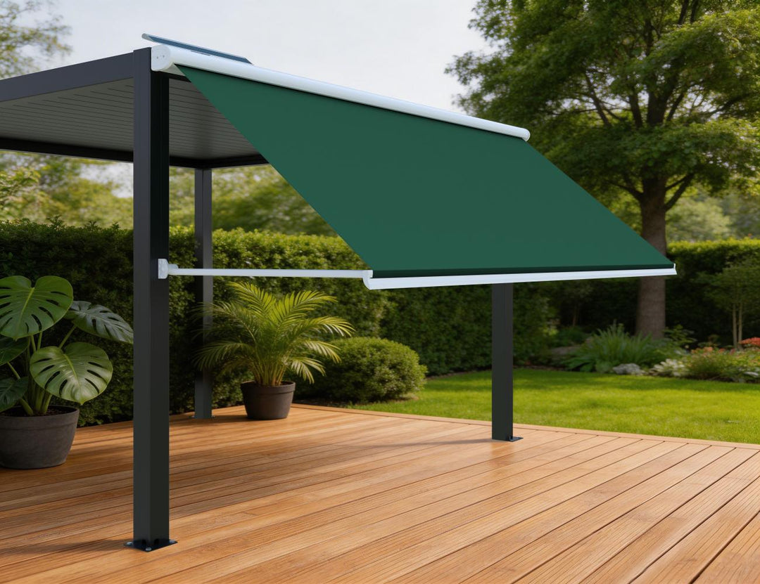 Solaris Motorised Retractable Drop-Arm Window Awning
