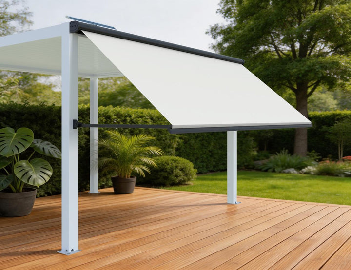 Solaris Motorised Retractable Drop-Arm Window Awning