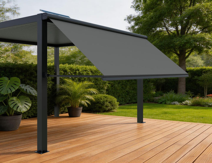 Solaris Motorised Retractable Drop-Arm Window Awning