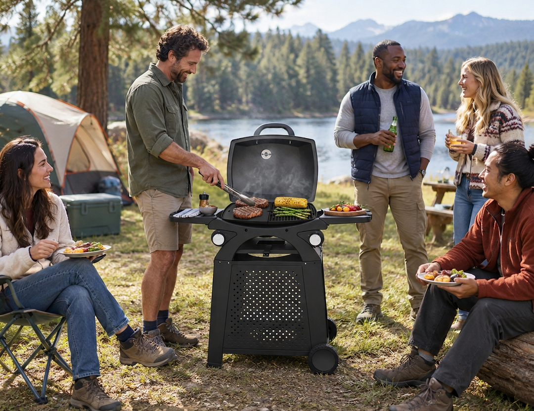 Rover Portable Gas BBQ & Trolley Set - Duo