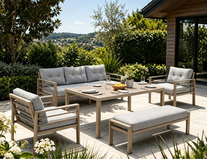 Egret 2.0 Outdoor Lounge & Dining Set - 5 Piece