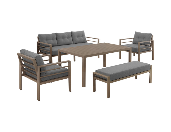 Egret 2.0 Outdoor Lounge & Dining Set - 5 Piece