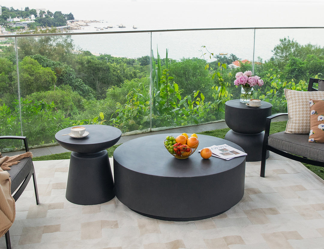 Rome Coffee Table Large Slate Black, Colour: Slate Black,