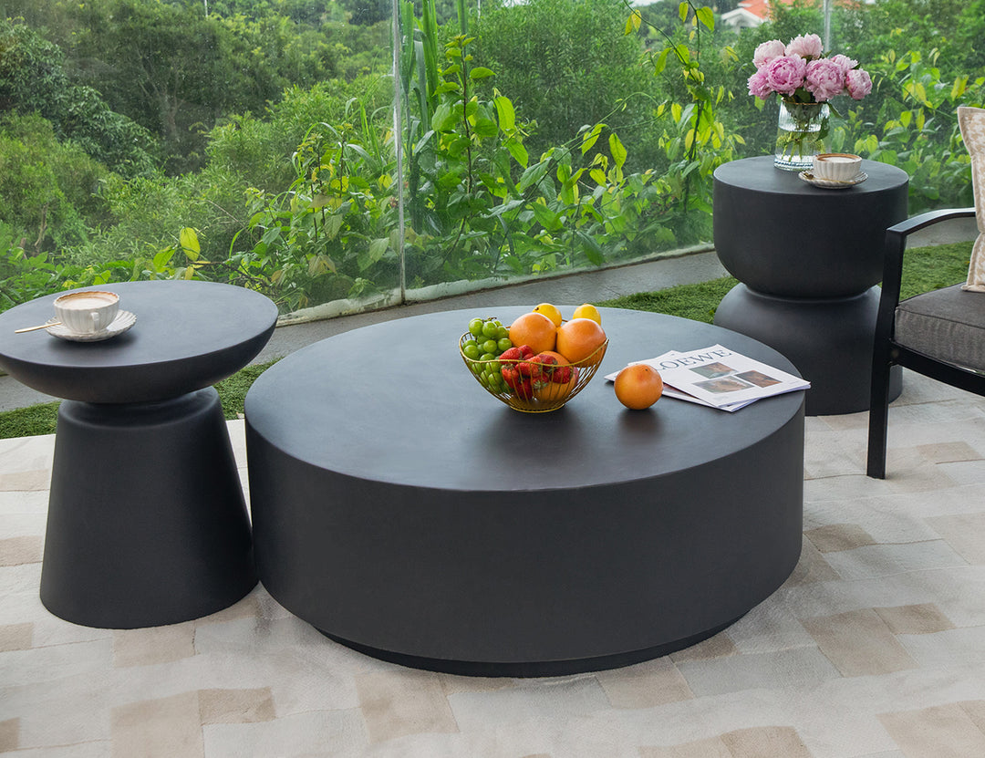 Rome Coffee Table Large Slate Black, Colour: Slate Black,