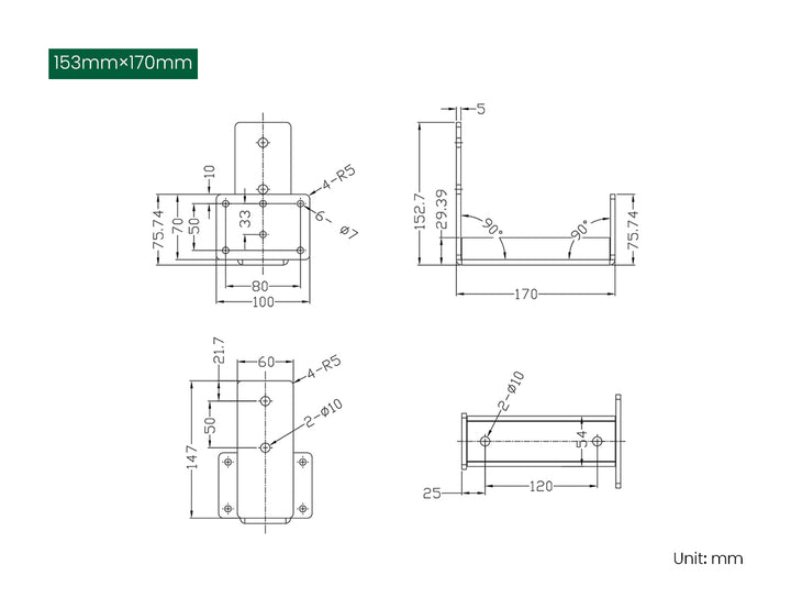 Fascia Wall Mounted Pergola Bracket