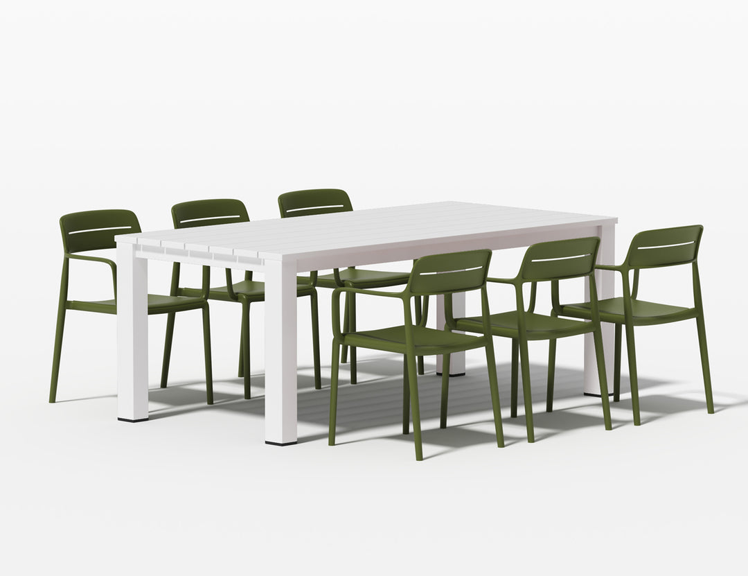 Ficus Table With Aha Chairs 7-Piece Outdoor Dining Set