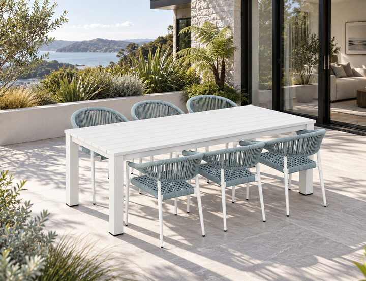 Ficus Table With Magpie Chairs 7-Piece Dining Set