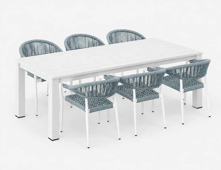 Ficus Table With Magpie Chairs 7-Piece Dining Set
