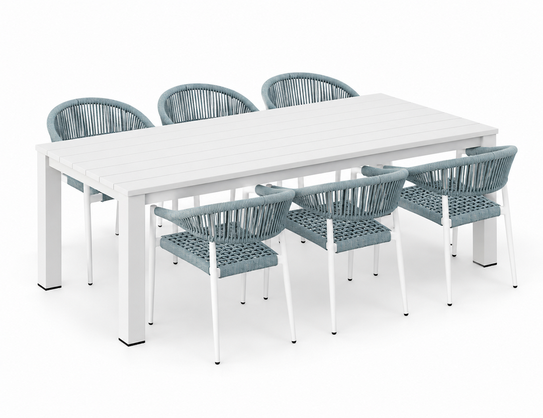 Ficus Table With Magpie Chairs 7-Piece Dining Set