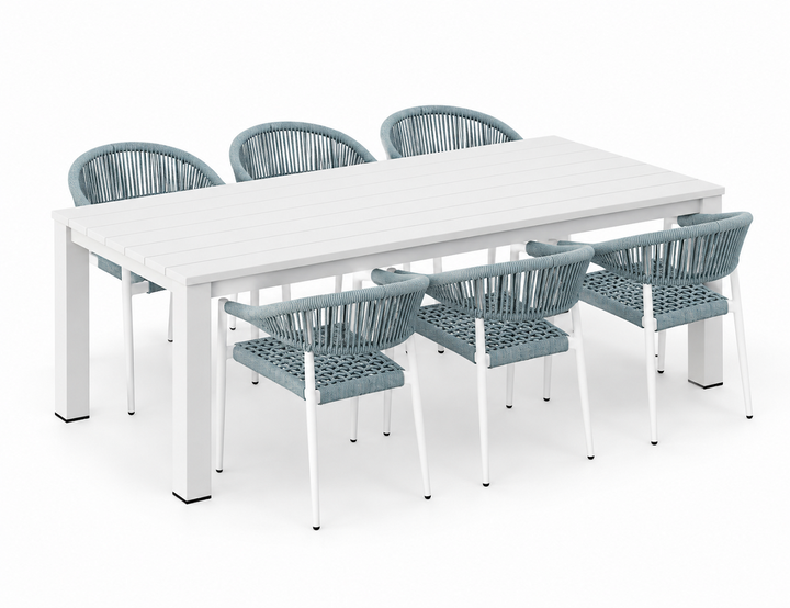 Ficus Table With Magpie Chairs 7-Piece Dining Set