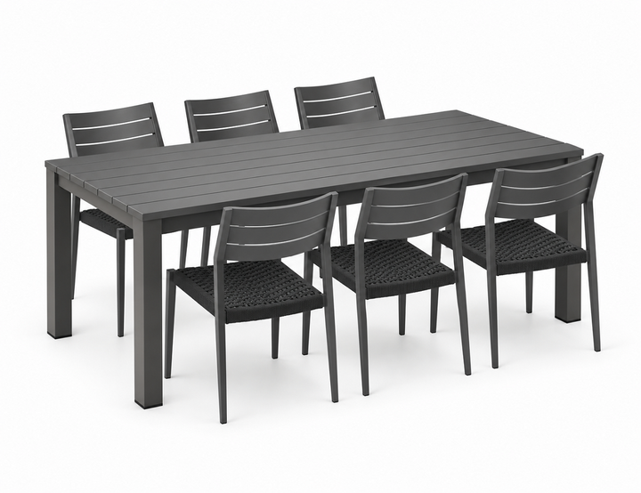 Ficus Table With Passerine Chairs 7-Piece Dining Set