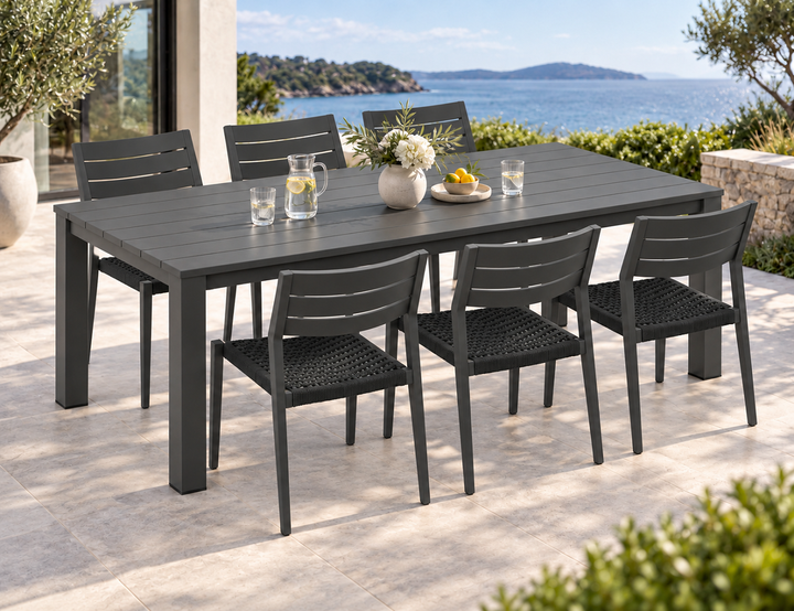 Ficus Table With Passerine Chairs 7-Piece Dining Set