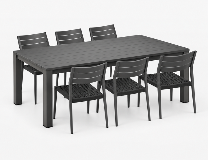 Ficus Table With Passerine Chairs 7-Piece Dining Set