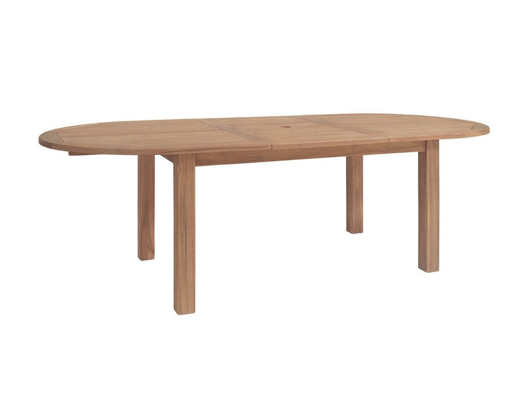 Fletcher Oval Teak Outdoor Extension Dining Table – 180–240cm