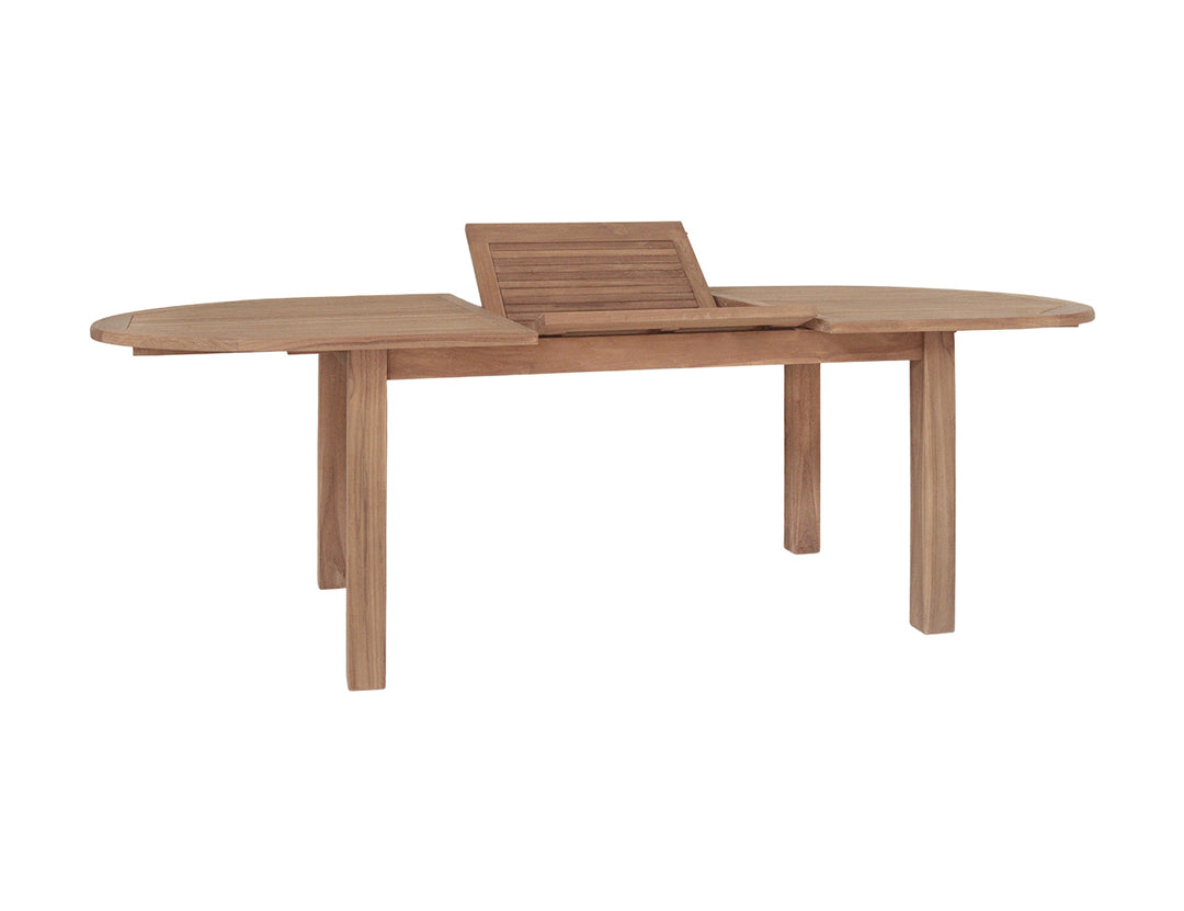 Fletcher Oval Teak Outdoor Extension Dining Table – 180–240cm