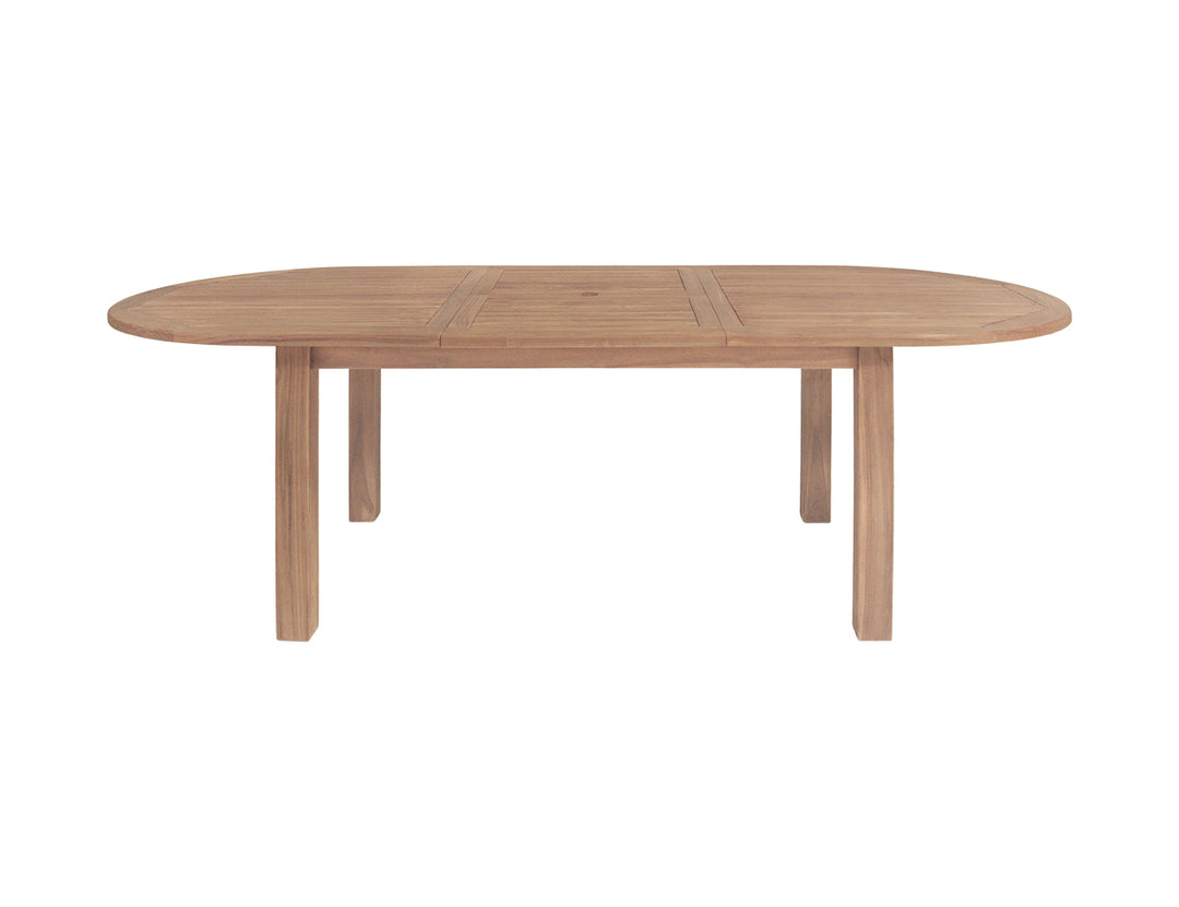 Fletcher Oval Teak Outdoor Extension Dining Table – 180–240cm