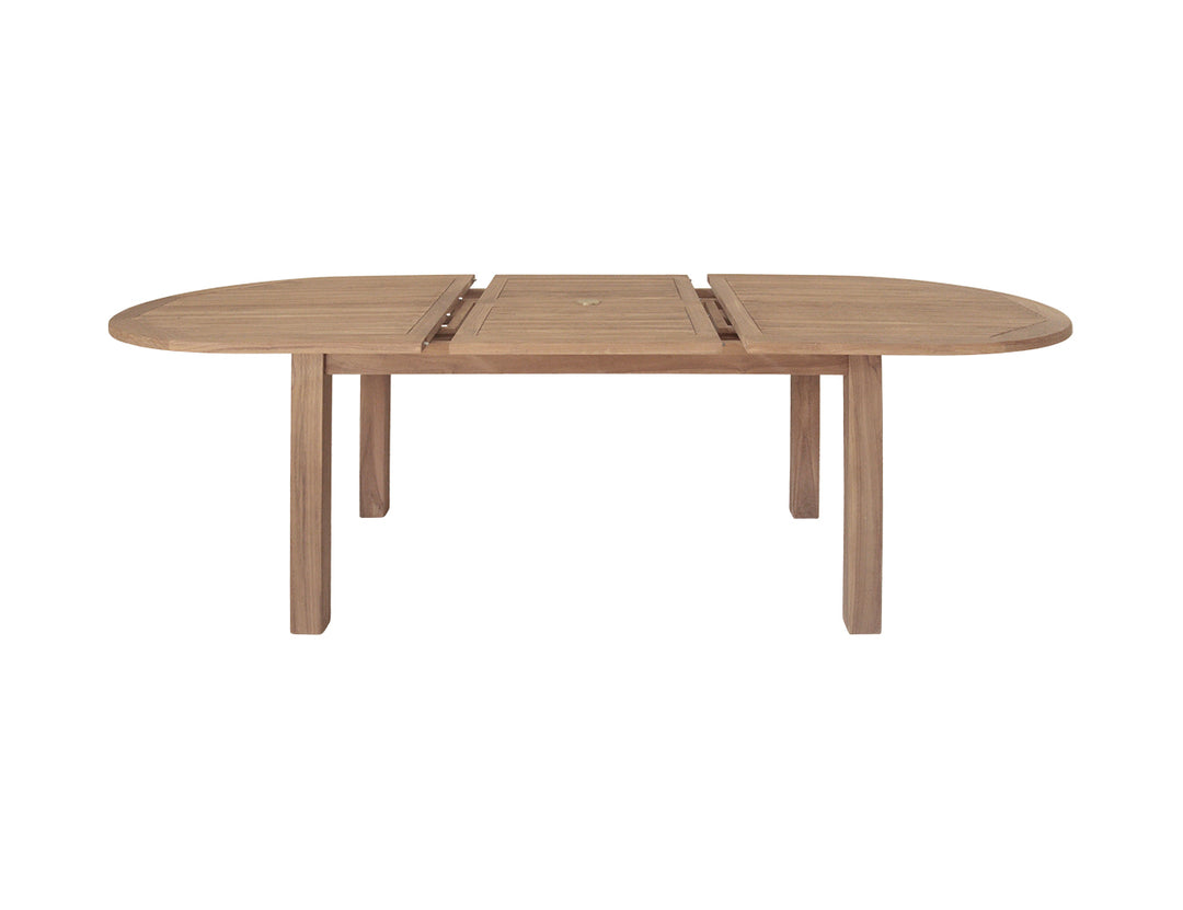 Fletcher Oval Teak Outdoor Extension Dining Table – 180–240cm