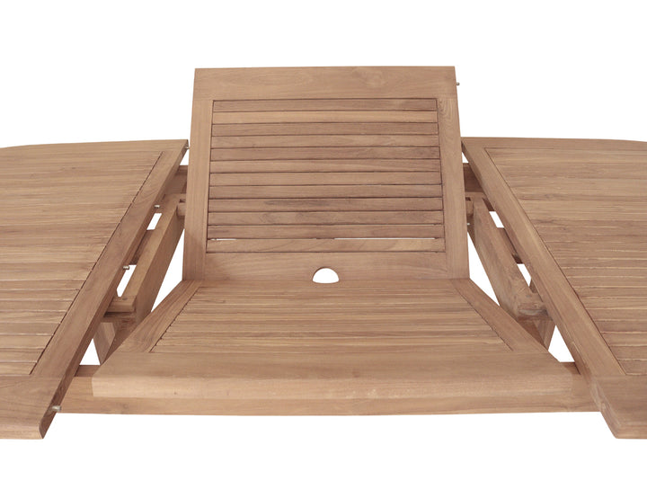 Fletcher Oval Teak Outdoor Extension Dining Table – 180–240cm