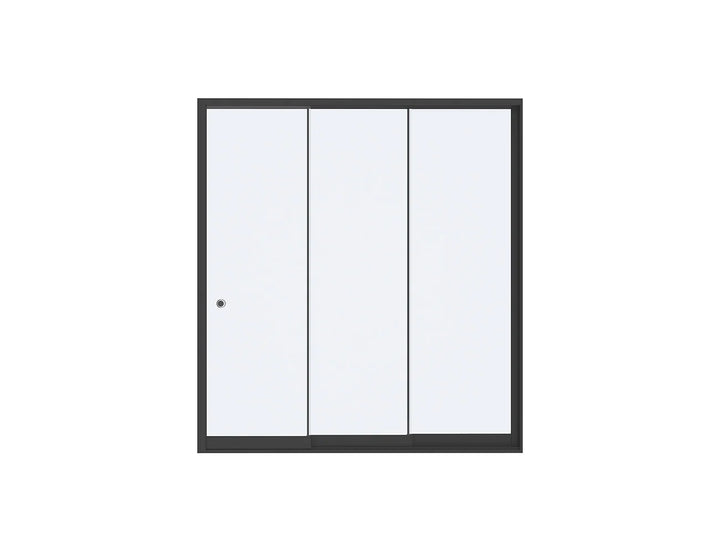 Frameless Glass Sliding door For Mediterranean-SKY Wall Mounted Louvre Roof Pergola