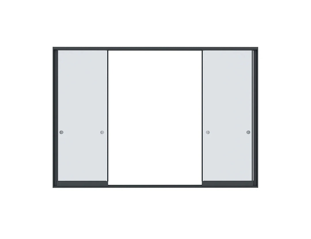Frameless Glass Sliding door For Mediterranean-SKY Wall Mounted Louvre Roof Pergola