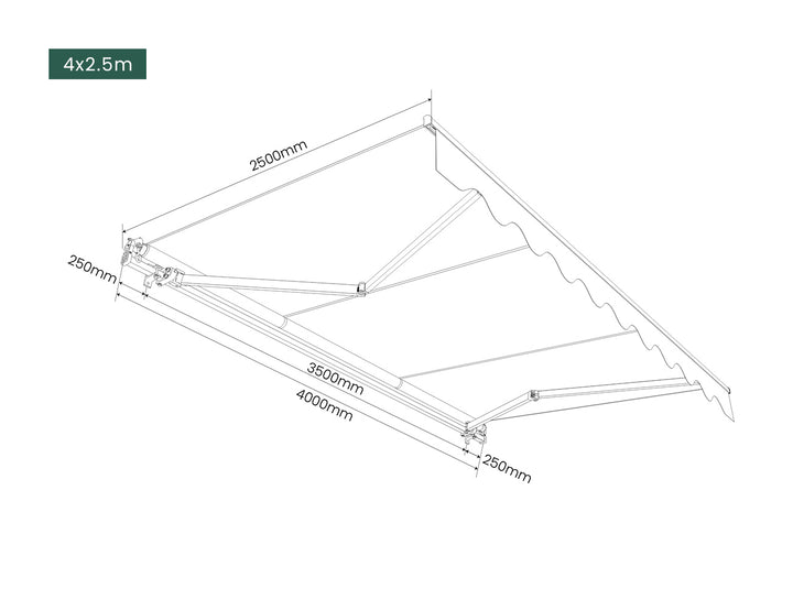 Fuji Manual Retractable Awning (valance removable)