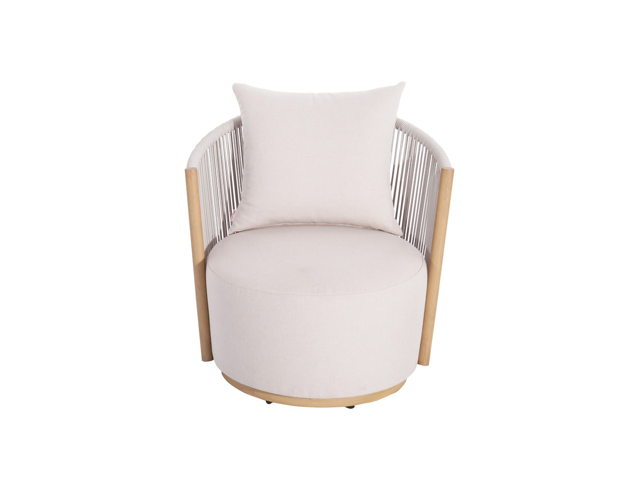 Goldfinch Single Round Aluminium and Rope Sofa