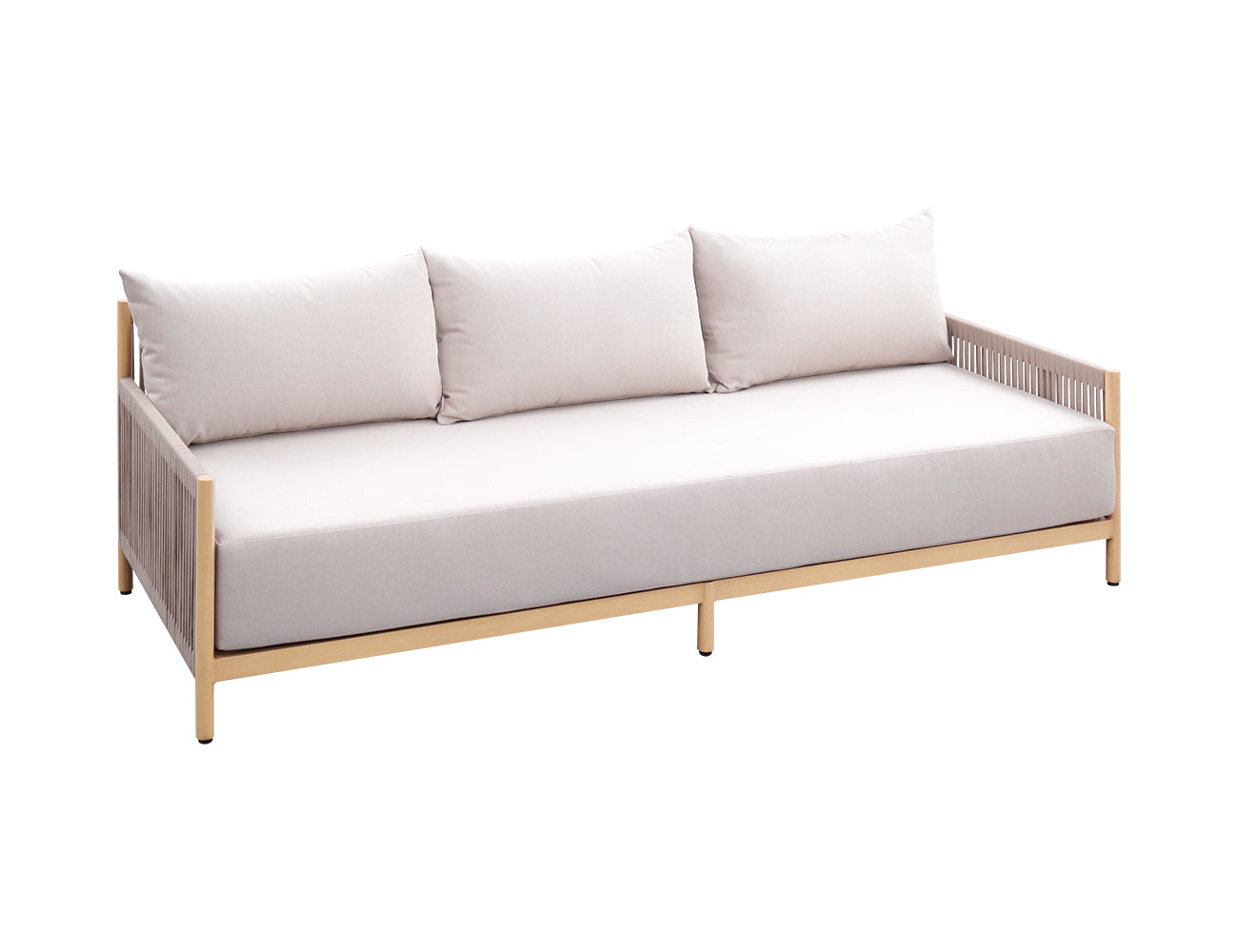 Goldfinch Aluminium and Rope 3 seater sofa