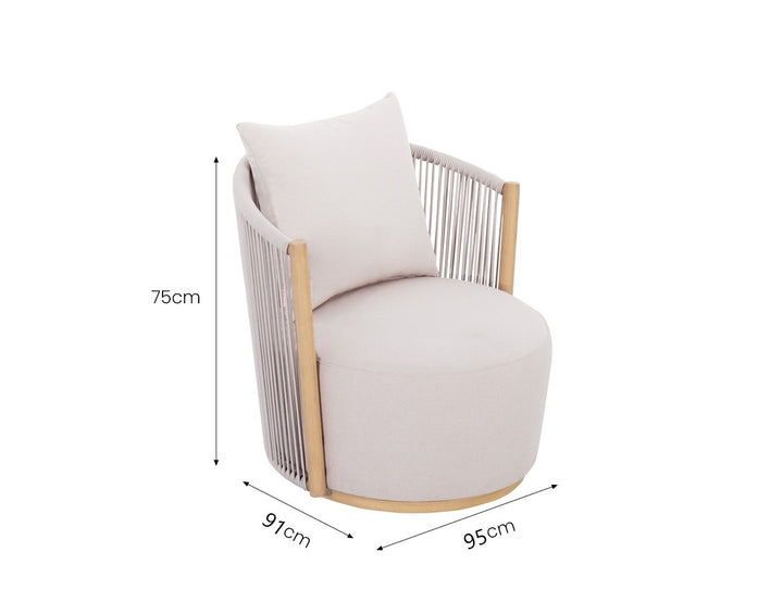 Goldfinch Aluminium and Rope Swivel Chair