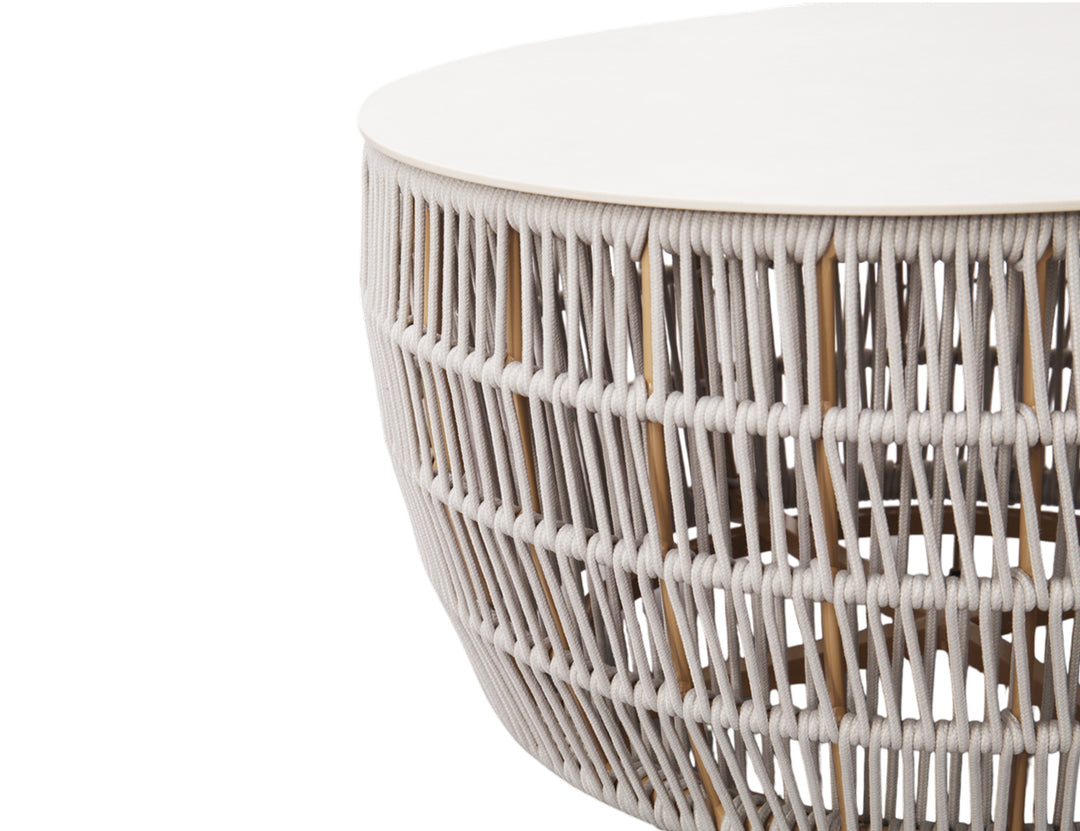 Goldfinch Aluminium and Rope coffee Table
