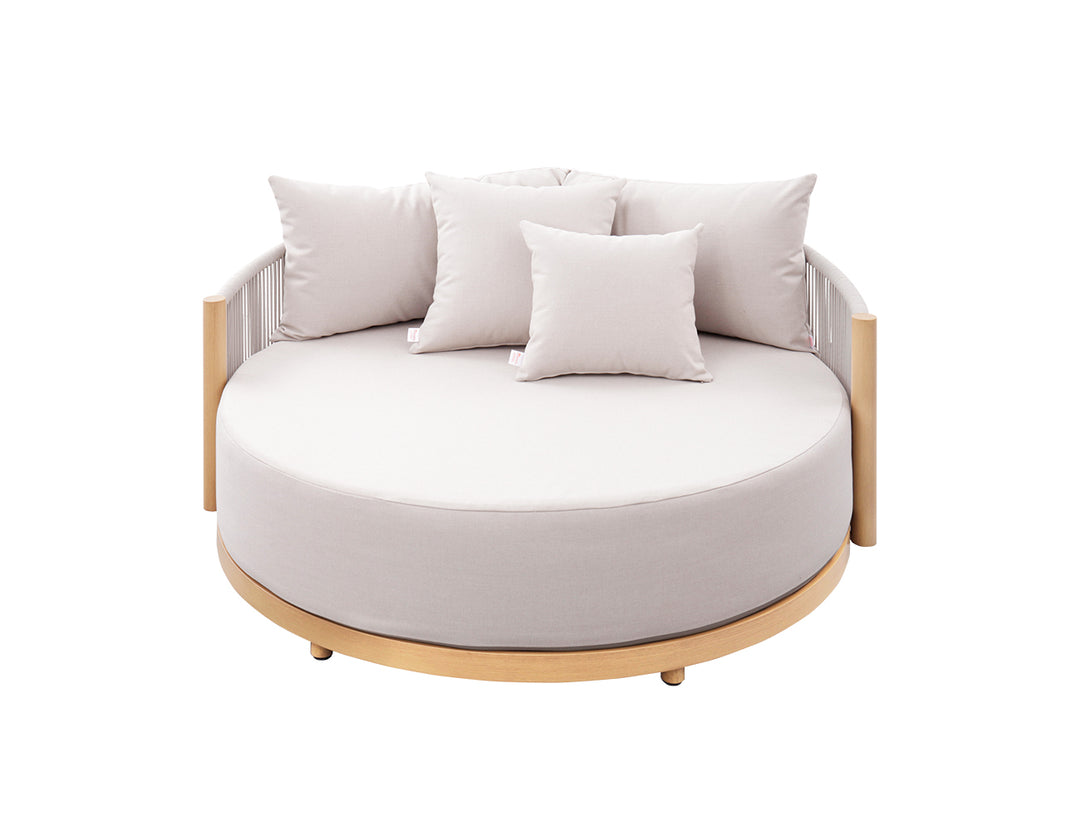 Goldfinch Outdoor Aluminium and Rope Round Daybed